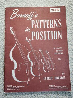 Bornoff Patterns in Position Violin Instruction Book George Bornoff Vintage 1953